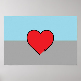 Autosexual Pride Flag and Symbol Poster