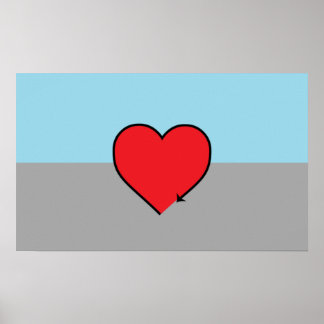 Autosexual Pride Flag and Symbol Poster
