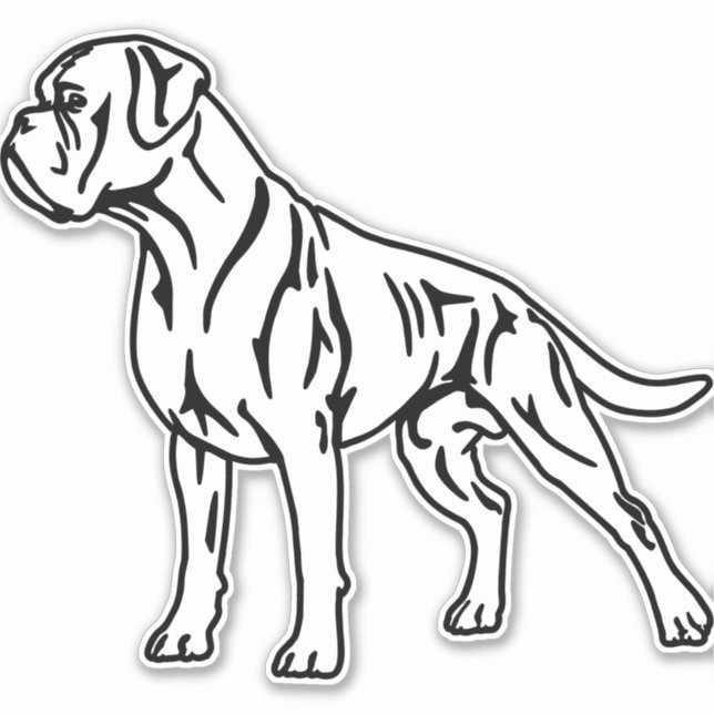 Autosticker Boxer standing Sticker (Front)