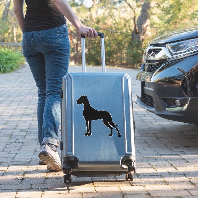 Autosticker Silhouette Great Dane Sticker (Suitcase Insitu)