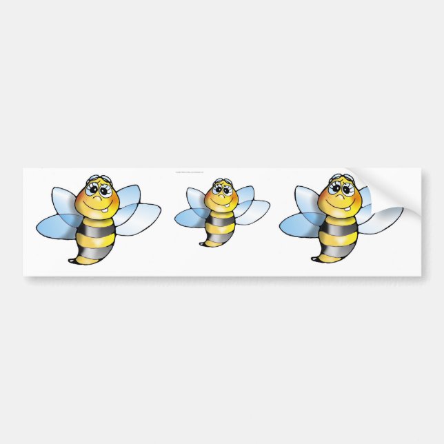 Autostickers Bee, Bee, Bees, Carsticker Bumper Sticker (Front)