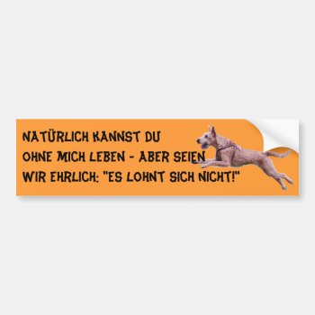 Autostickers  "of Course You Can..." Bumper Sticker by mein_irish_terrier at Zazzle