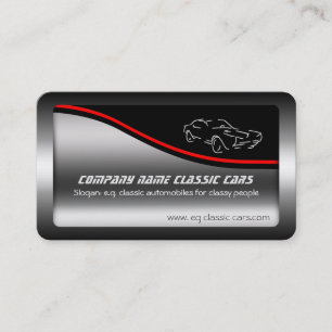 Autotrade - Classic Car on steel piston effect Business Card