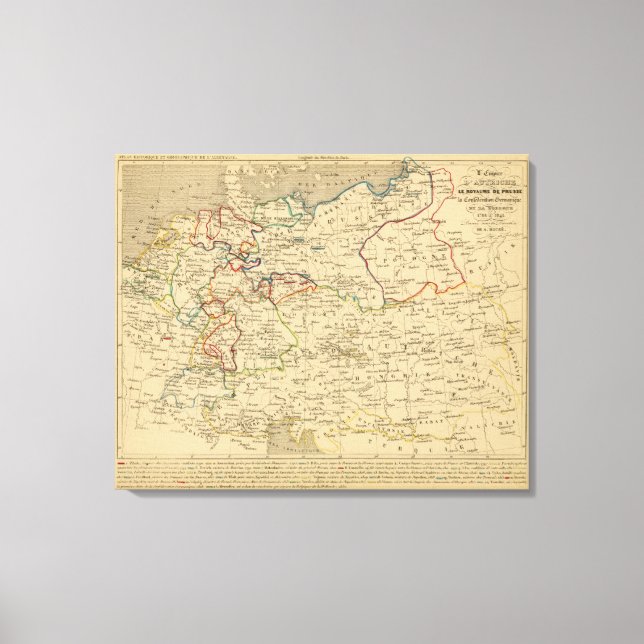 Autriche, Prusse, Confed Germanique, Pologne Canvas Print (Front)