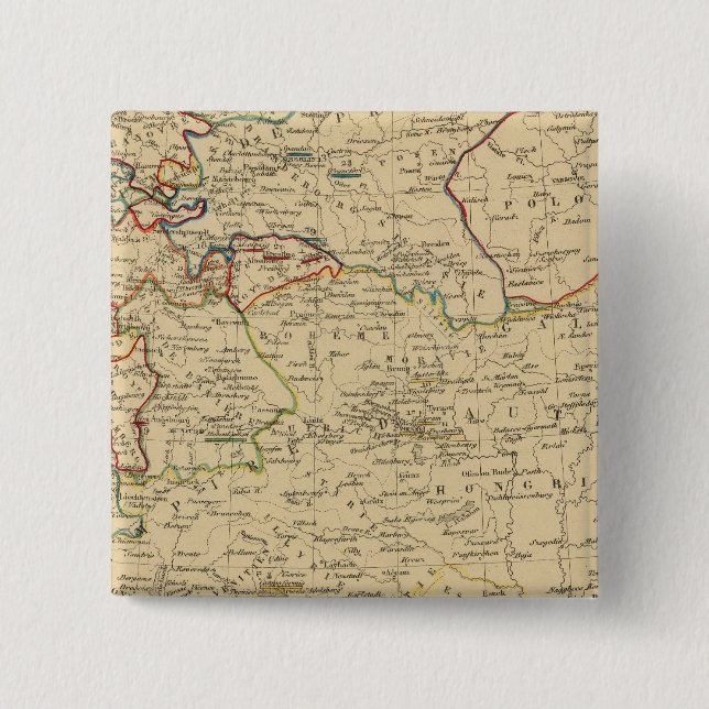 Autriche, Prusse, Confed Germanique, Pologne Pinback Button (Front)