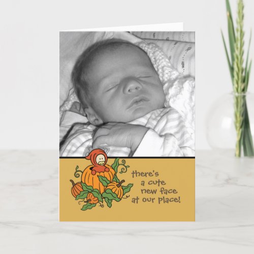 Autum Baby Birth Announcement Boy or Girl