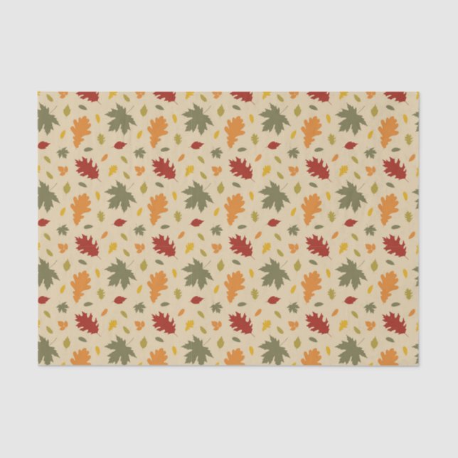 Autum Fall Leaves Tissue Paper (Front)