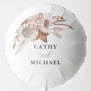 Autum Rustic Floral, Fall Wedding Balloon