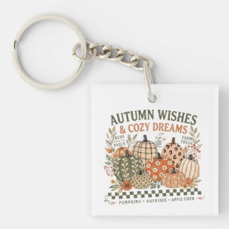 Autum Wishes & cozy dreams Keychain