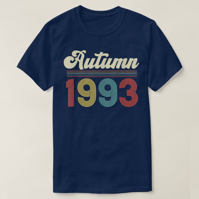 Autumn 199330th Birthday Retro Vintage Personalize T-Shirt (Design Front)
