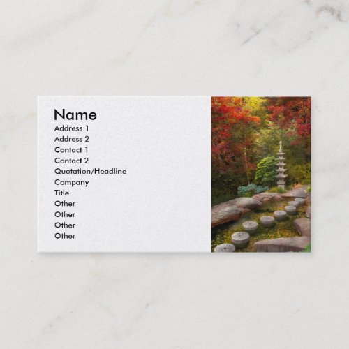 Autumn _ A journey begins one step at a time Business Card