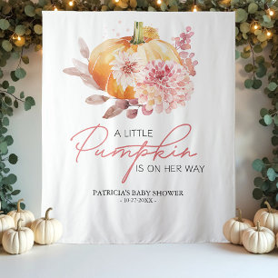 Autumn "A Little Pumpkin" Baby Shower Backdrop