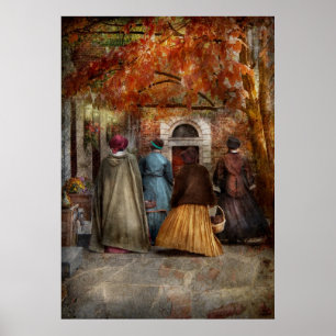 Autumn - A walk downtown Poster