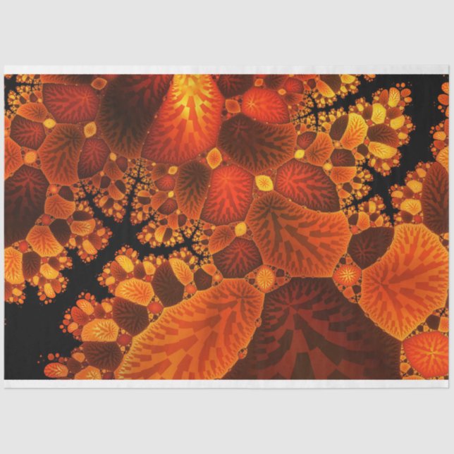 Autumn Abstract Forest Trees Leaves Decoupage Tissue Paper (Front)