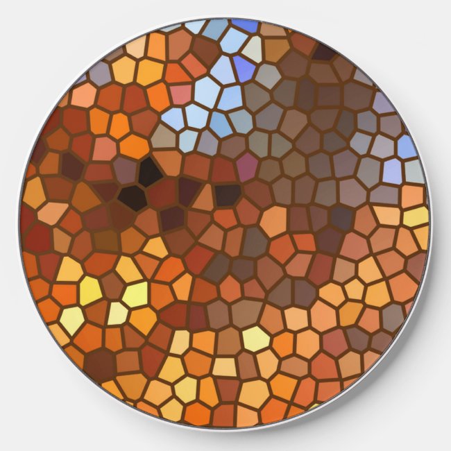 Autumn Abstract Mosaic Pattern Wireless Charger