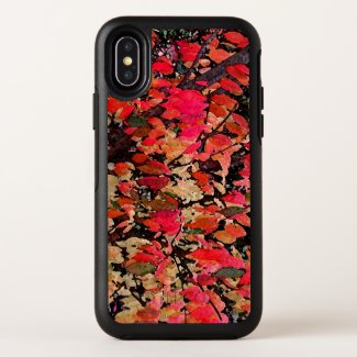 Autumn Abstract Red Burning Bush OtterBox iPhone Case