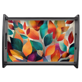 Autumn Abstract Serving Tray