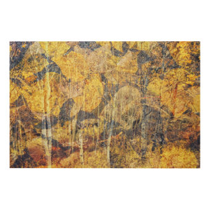 Autumn Abstract Wood Wall Art
