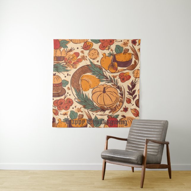 Autumn Abundance Tapestry (In Situ)