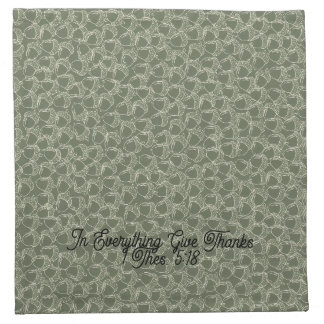 Autumn Acorns in Olive Cloth Napkin