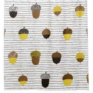 Autumn Acorns: Vintage Vibes Shower Curtain