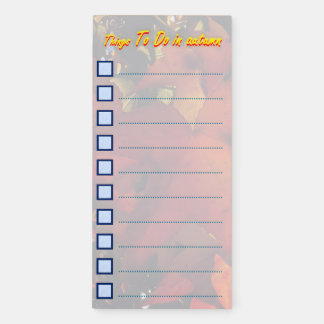 Autumn Activities Checklist Magnetic Notepad