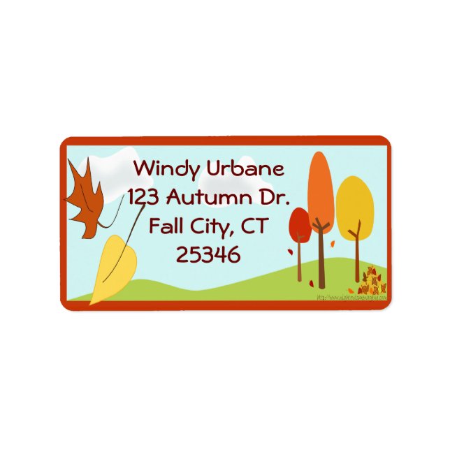 Autumn Address Label (Front)