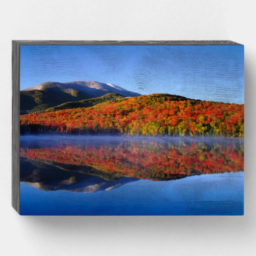 Autumn Adirondack Mountains  New York Wooden Box Sign