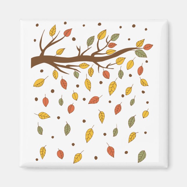 autumn æblade branch magnet (Front)