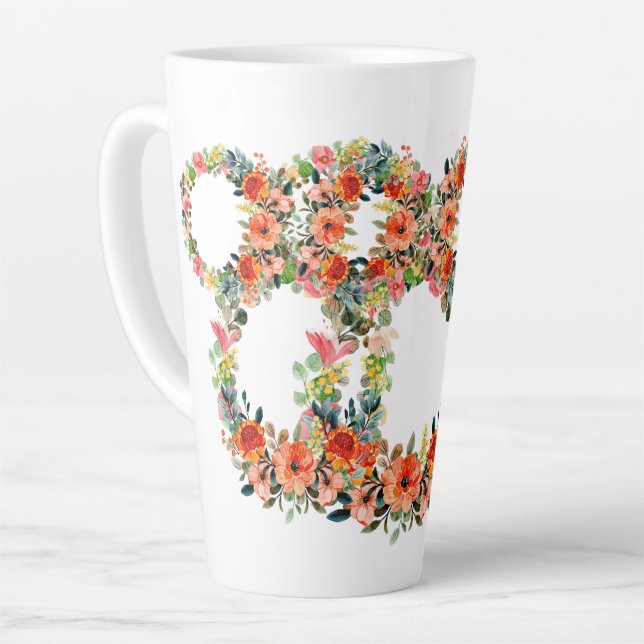 Autumn Aesthetic Cozy Fall T-shirt Latte Mug (Left Angle)