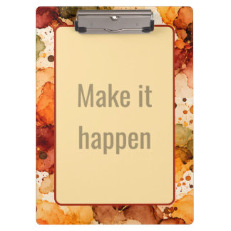 Autumn Alcohol Ink Abstract Pattern Clipboard