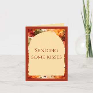 Autumn Alcohol Ink Abstract Pattern Holiday Card