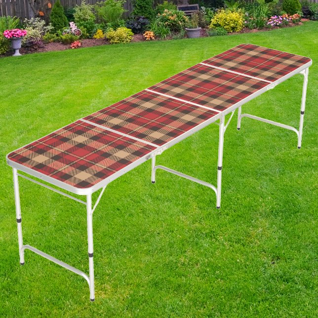 Autumn Amber Plaid Beer Pong Table (Creator Uploaded)