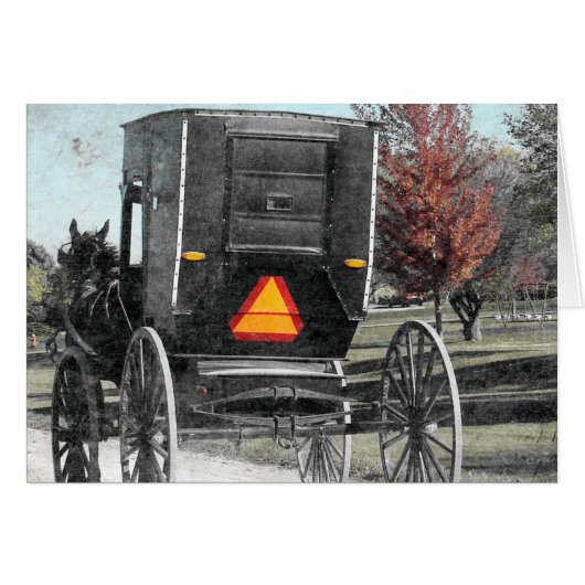 Autumn Amish Buggy Cards (Front Horizontal)