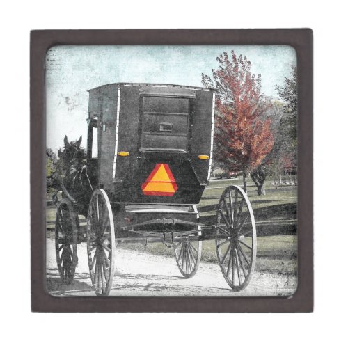 Autumn Amish Buggy Gift Box