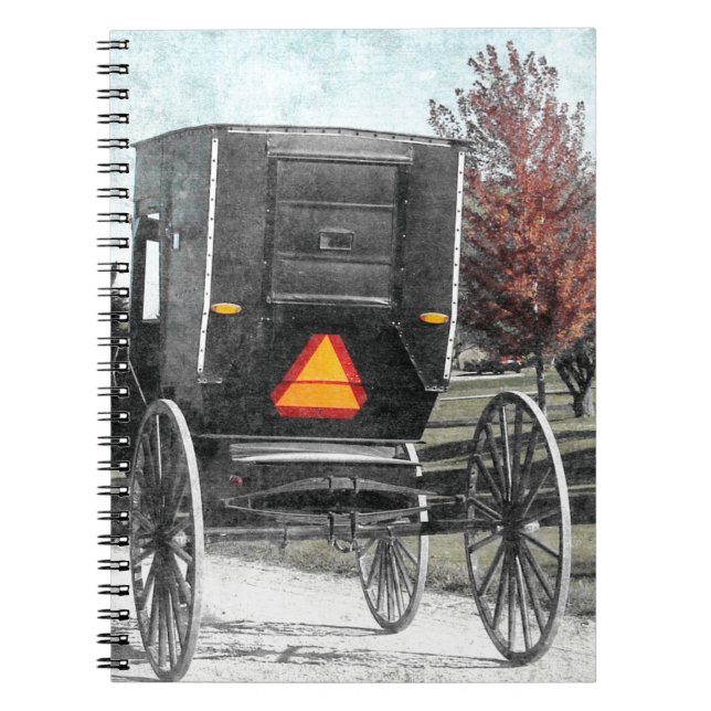 Autumn Amish Buggy Notebook (Front)