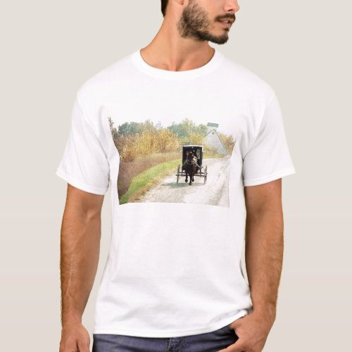 Autumn Amish Horse and Buggy T_Shirt