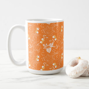 autumn and leaf patterns coffee mug