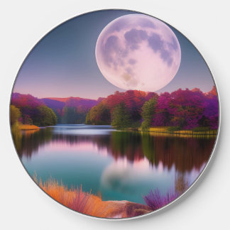 Autumn and purple foliage and Harvest Moon Wireless Charger