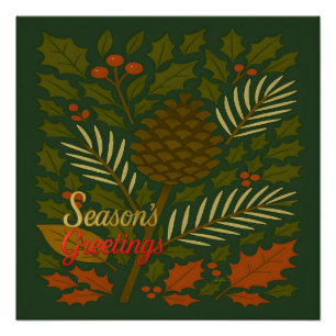 Autumn and Winter Holidays Season's Greetings Poster