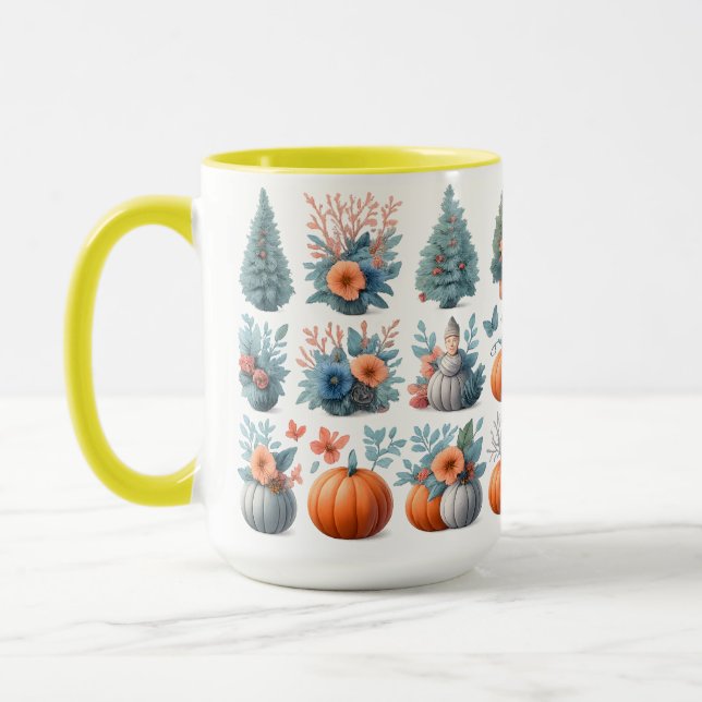 Autumn and Winter Seasonal Ceramic Mug (Left)