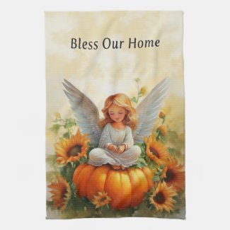 Autumn Angel Kitchen Towel