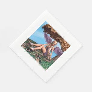 Autumn Angel Woodland Fantasy Art Napkins