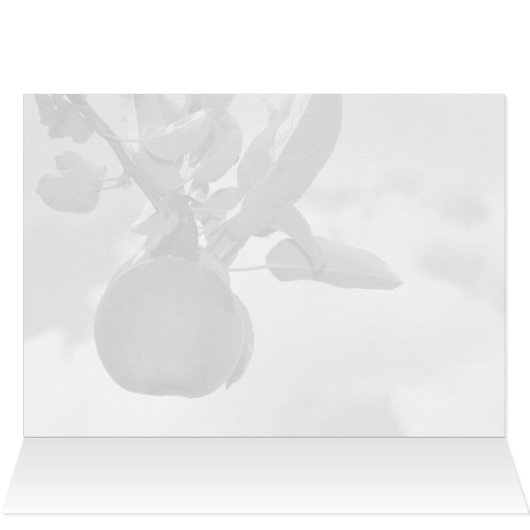 Autumn apple and clouds - blank card (Inside Horizontal (Top))