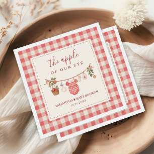 Autumn Apple Baby Clothesline Baby Shower Napkins