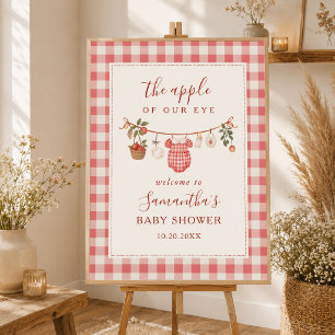 Autumn Apple Baby Clothesline Baby Shower Welcome Foam Board