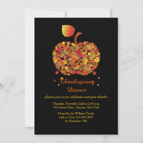 Autumn Apple Invitation
