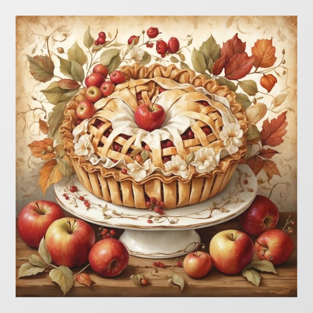 Autumn Apple Pie Window Cling (Sheet)