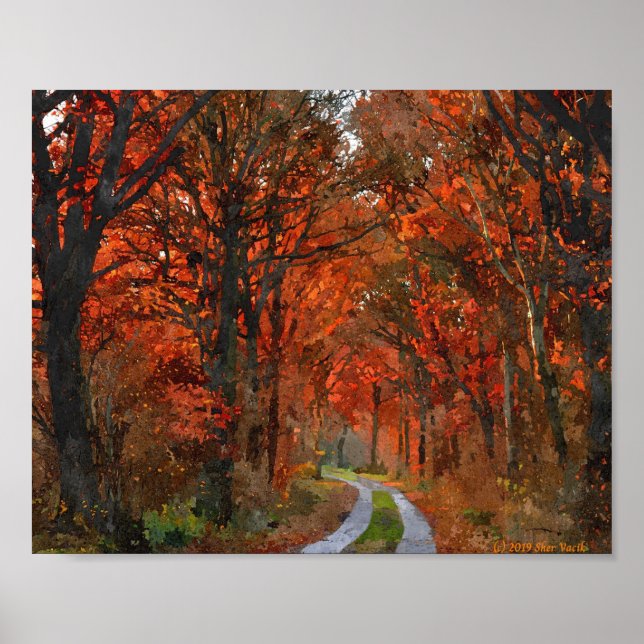 Autumn Arched Trees Poster (Front)