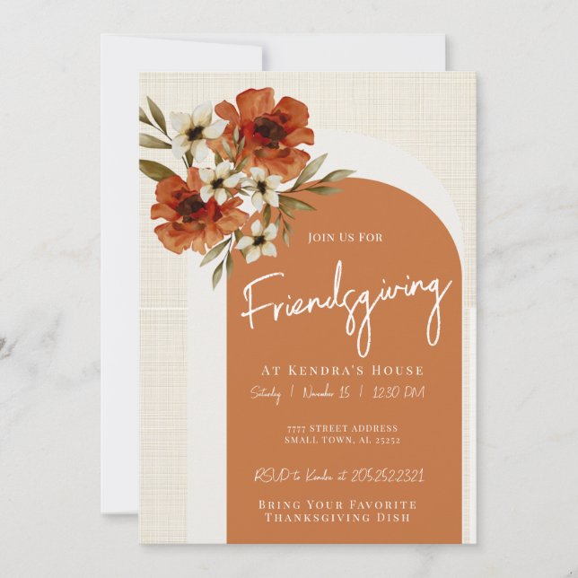 Autumn Arches Friendsgiving Invitation (Front)